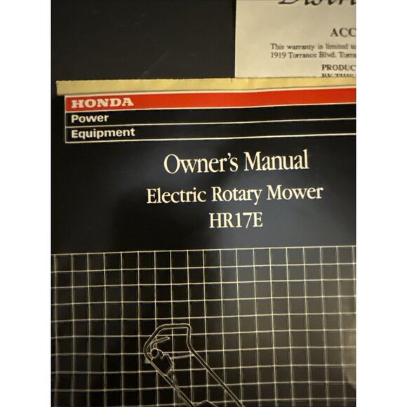 Honda HRM 17E PVA SVA Rotary Mower OEM Owners Manual HR17E 1992 - Picture 3 of 9
